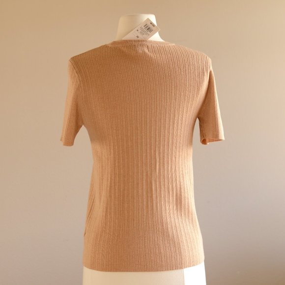 NEW, A New Day, Ribbed Sweater T Beige Tan XS - Picture 8 of 14